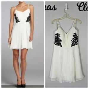 Phoebe Couture 100% Silk White Mini Dress Size 12